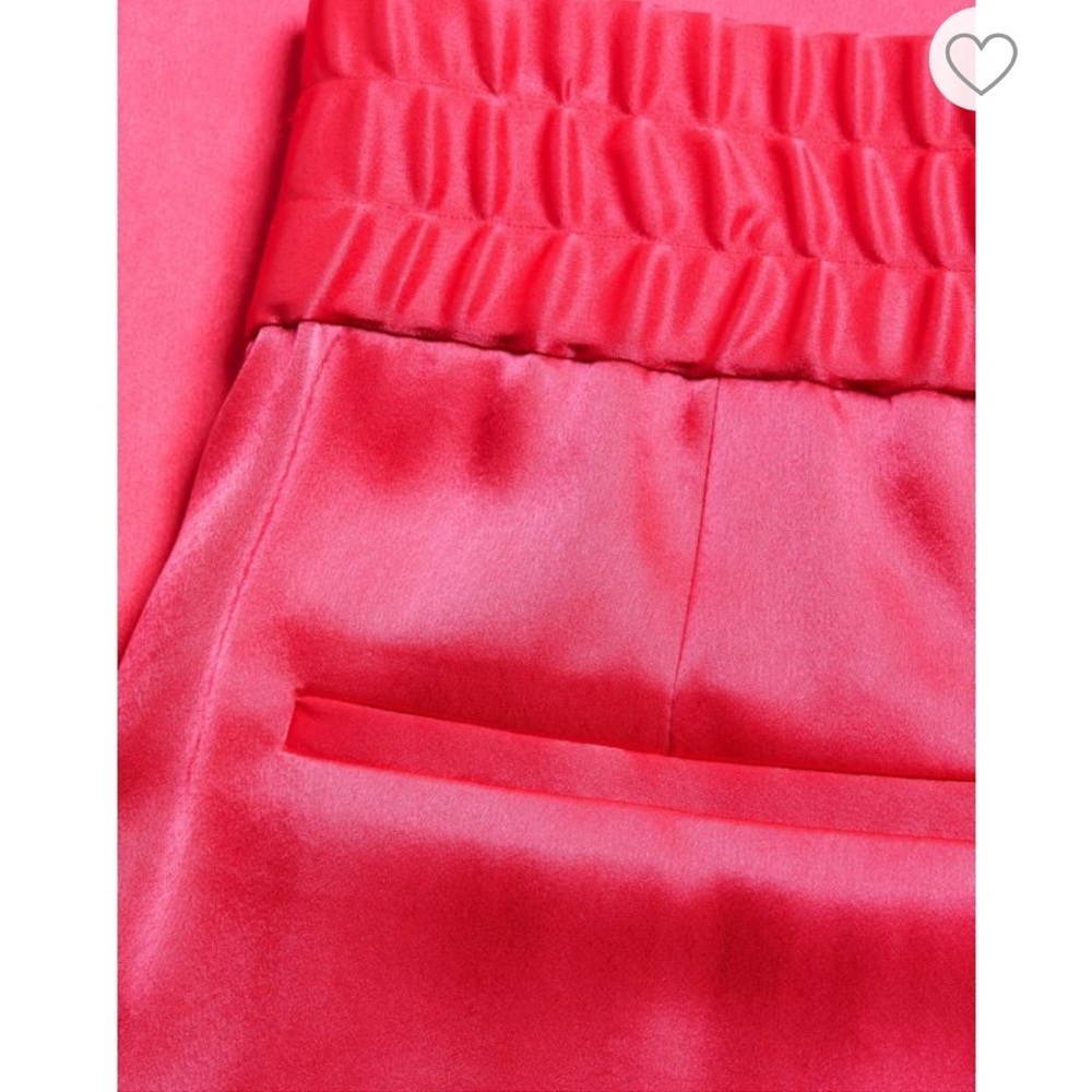NWT Alice + Olivia Elegant Pink Women's satin Pants - Picture 5 of 13